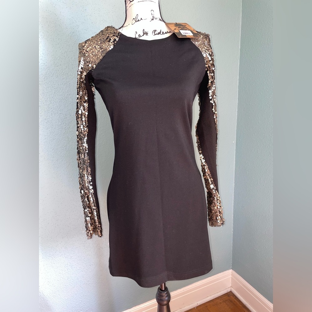 One Teaspoon Lucky Star Dress with Bronze Sequins
